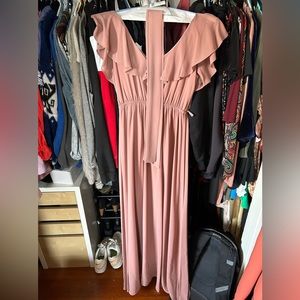 Pretty, blush colored long dress